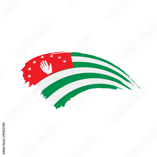 Abkhazia flag, vector illustration