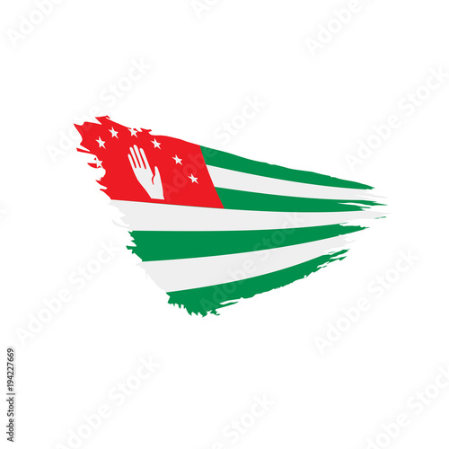 Abkhazia flag, vector illustration