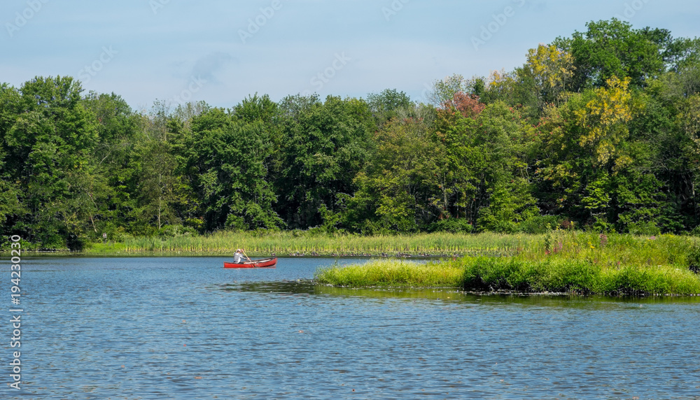 Canoeing on Small Lake