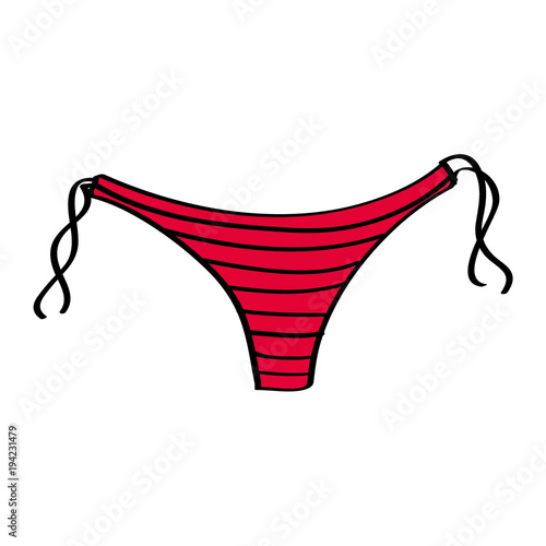 swimming panties underwear summer clothes fashion vector illustration
