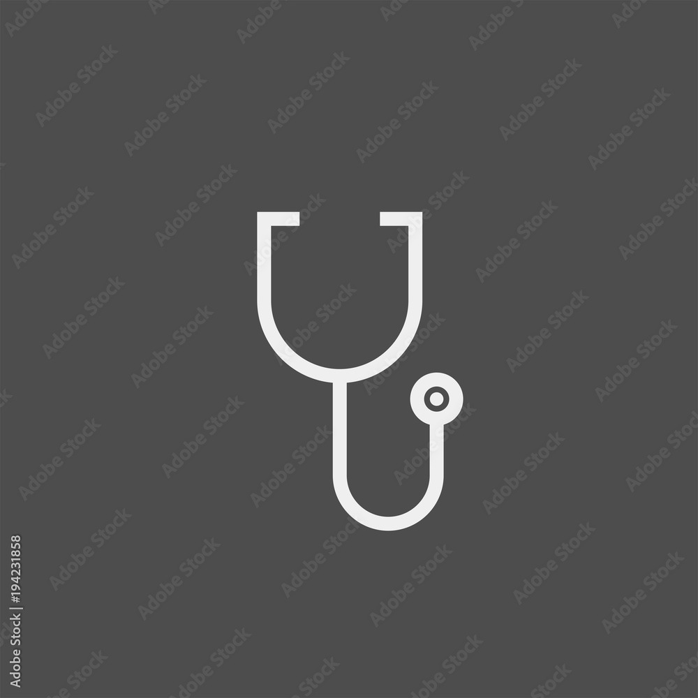 Stethoscope flat vector icon. Medicine flat vector icon. Medical flat vector icon Stethoscope flat vector icon. Medicine flat vector icon. Medical flat vector icon