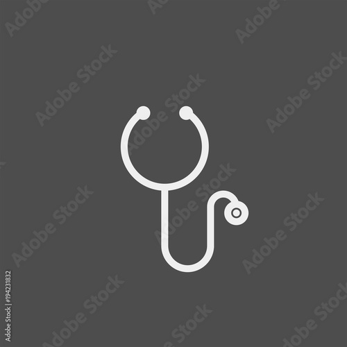 Stethoscope flat vector icon. Medicine flat vector icon. Medical flat vector icon