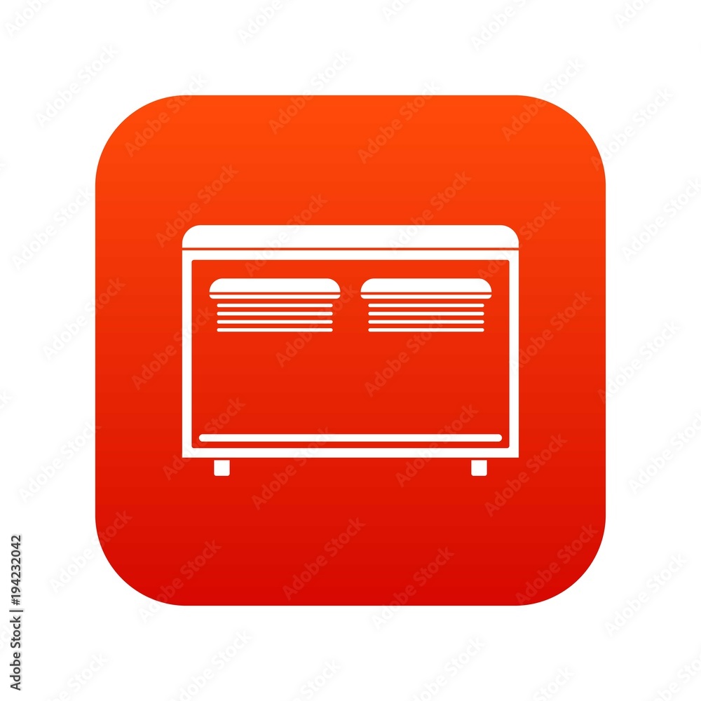 Home equipment for heating icon digital red Home equipment for heating icon digital red