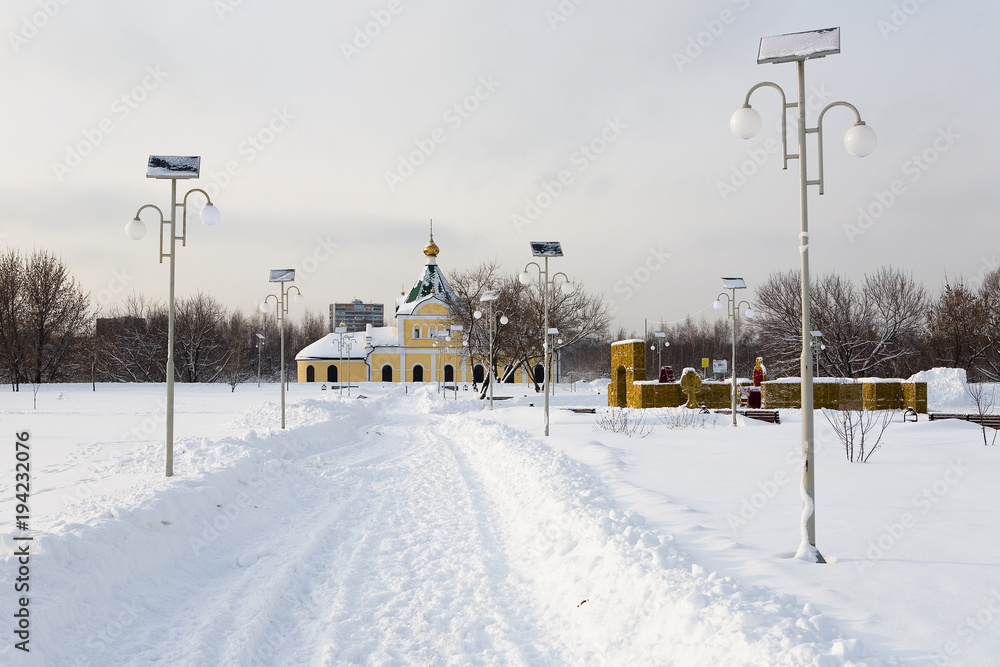 The road to the Temple of the Icon of the Mother of God 