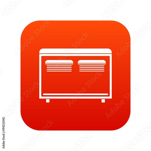Home equipment for heating icon digital red
