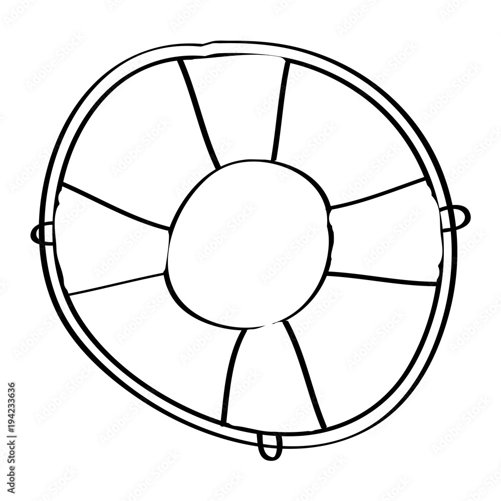 life buoy with rope assistance or help symbol vector illustration outline design life buoy with rope assistance or help symbol vector illustration outline design
