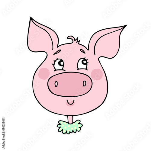 Sweet Piglet's with an expression of dreaminess