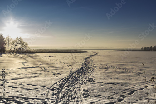 winter Sunny day on the lake © fotografermen