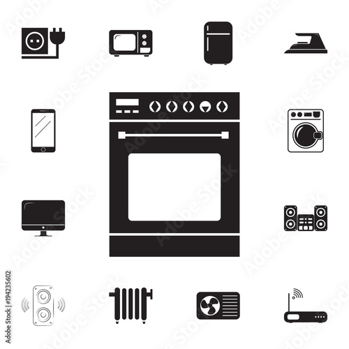 Oven icon on white background