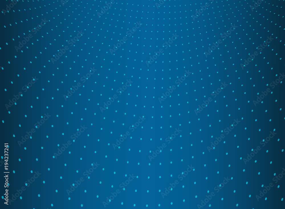 Abstract technology dots pattern perspective on gradients blue background. Abstract technology dots pattern perspective on gradients blue background.