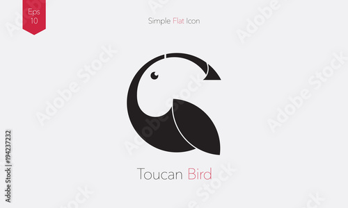 Toucan Flat Icon. Vector Illustration