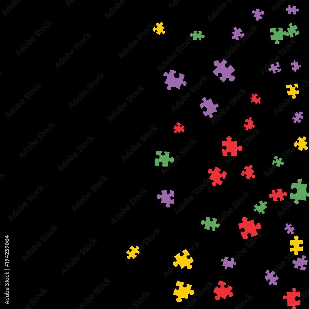 Confetti Background Pattern. Puzzle pieces and big ideas design, vector illustration graphic