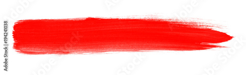 Pinselstreifen mit roter Farbe
