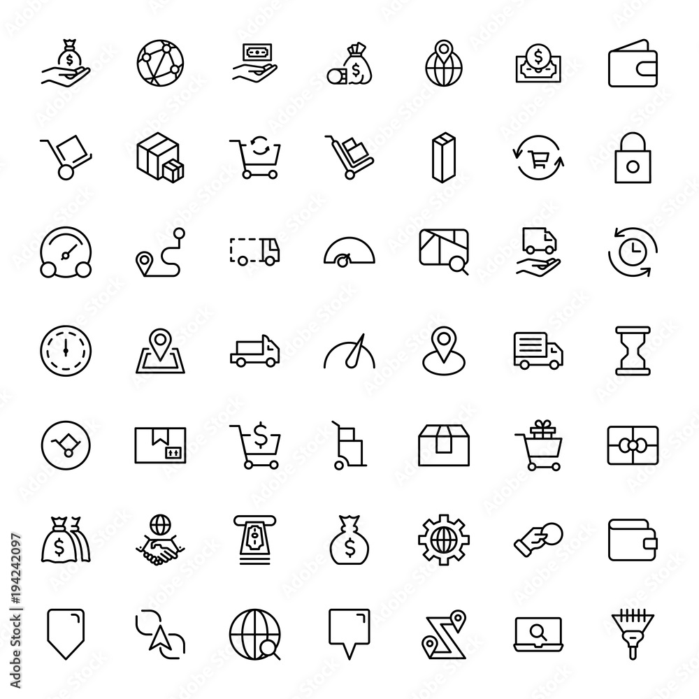 Fototapeta premium Online market flat icon