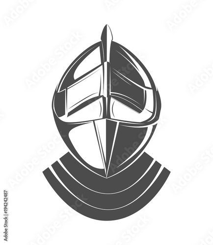 Helmet Logo, medieval knight antique vintage symbol