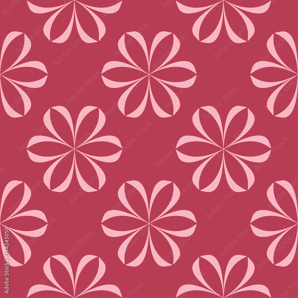 Floral seamless pattern on red background Floral seamless pattern on red background