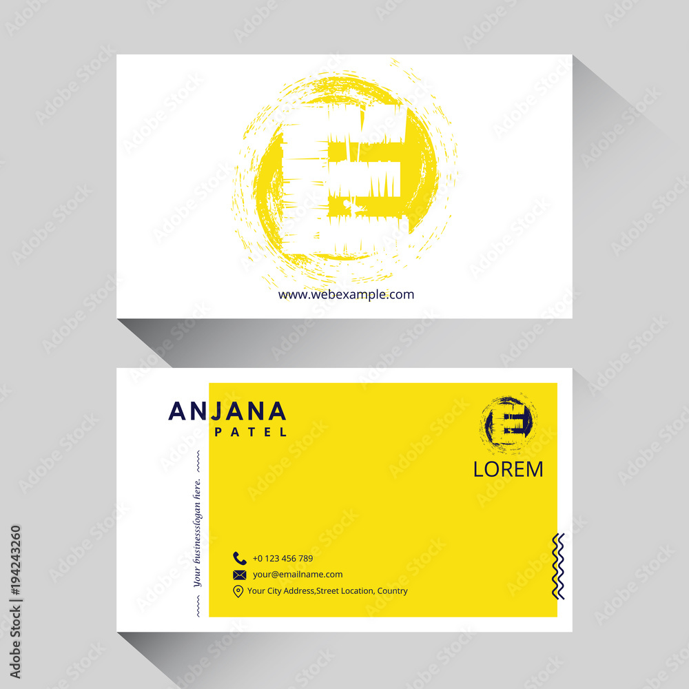 Obraz premium Letter E logo corporate business card