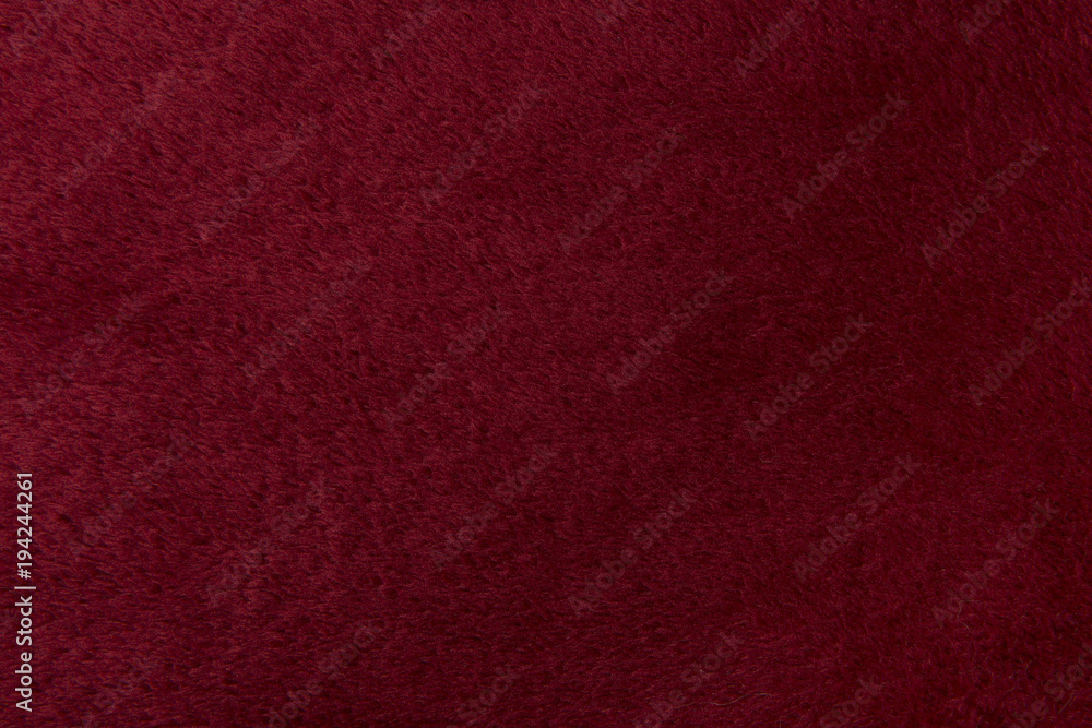 Full-frame burgundy red velvet cloth background