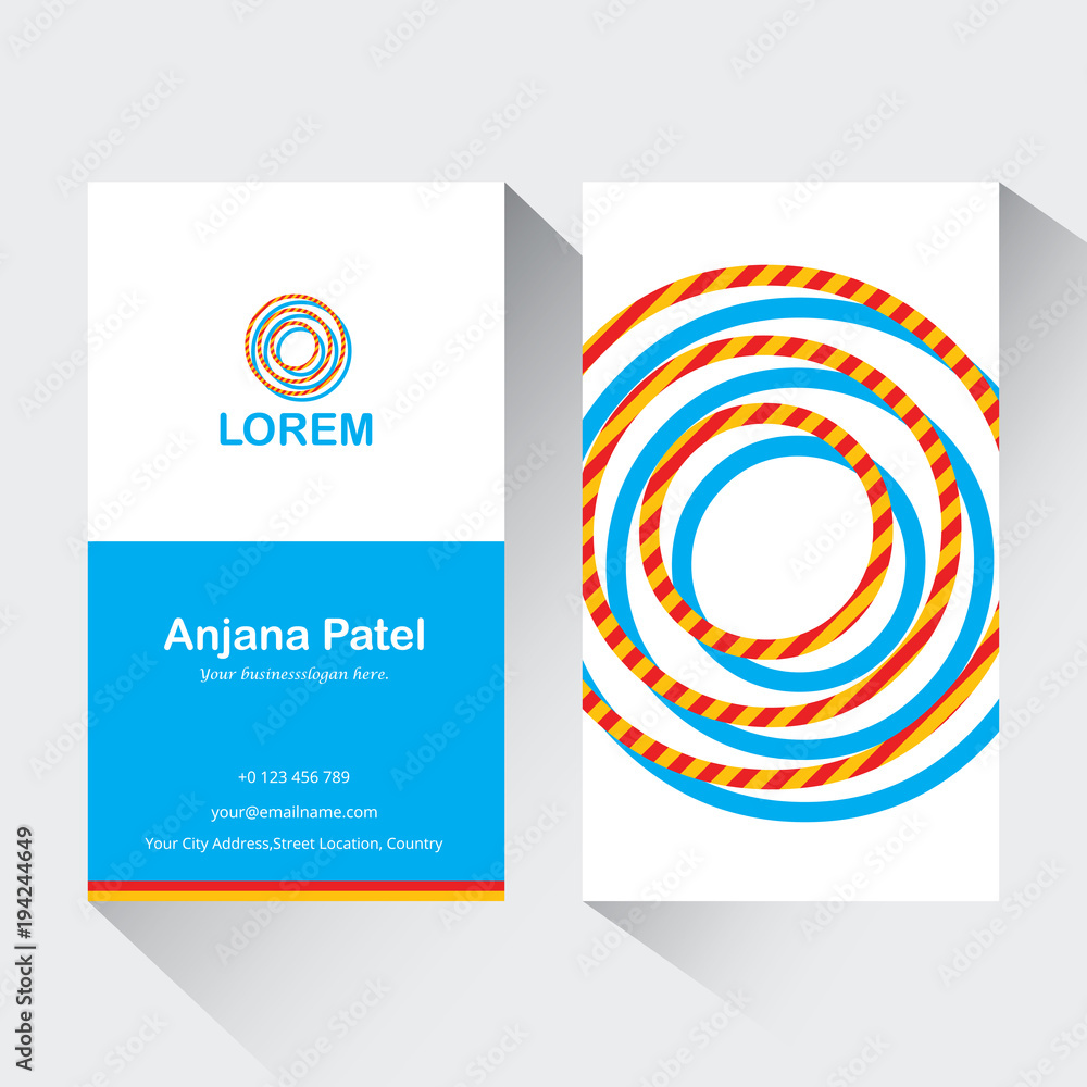 Letter O logo corporate business card