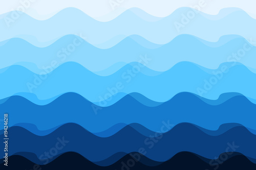 Wave abstract blue background sunshine vector illustration