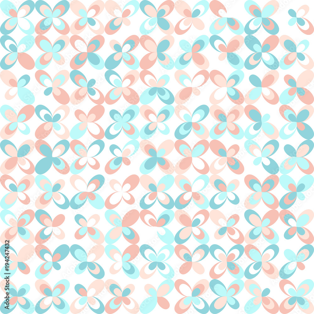 Floral mid century retro background. Pastel pink and mint colors. Seamless vector pattern. Abstract turquoise background. Floral mid century retro background. Pastel pink and mint colors. Seamless vector pattern. Abstract turquoise background.