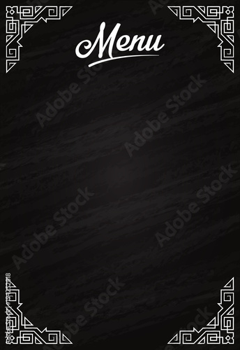 Menu de restaurant ou mariage sur tableau noir - ardoise