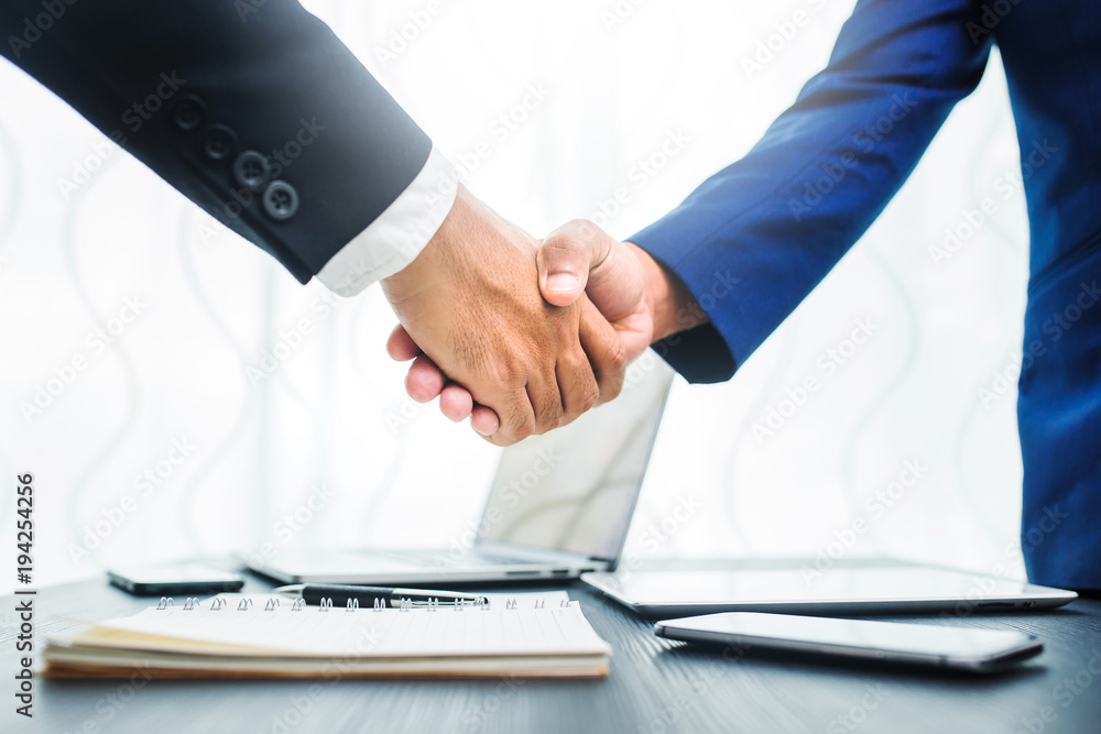 business concept, businessman handshake in office workspace for investment business concept, businessman handshake in office workspace for investment