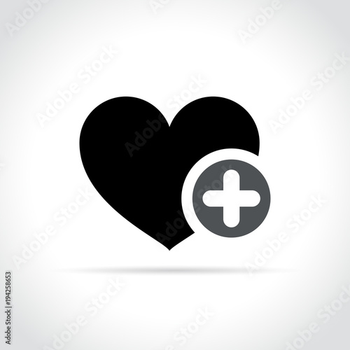 heart with plus sign icon