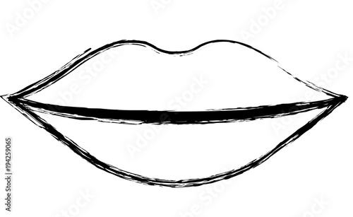 sensuality lips isolated icon vector illustration design