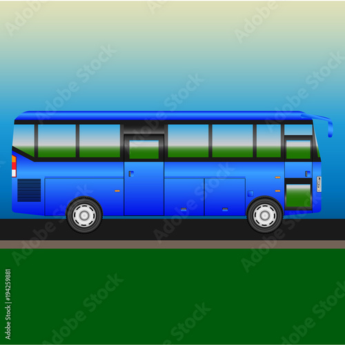 autobus, of intercity bus on the highway