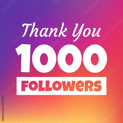 Thank you 1000 followers web banner