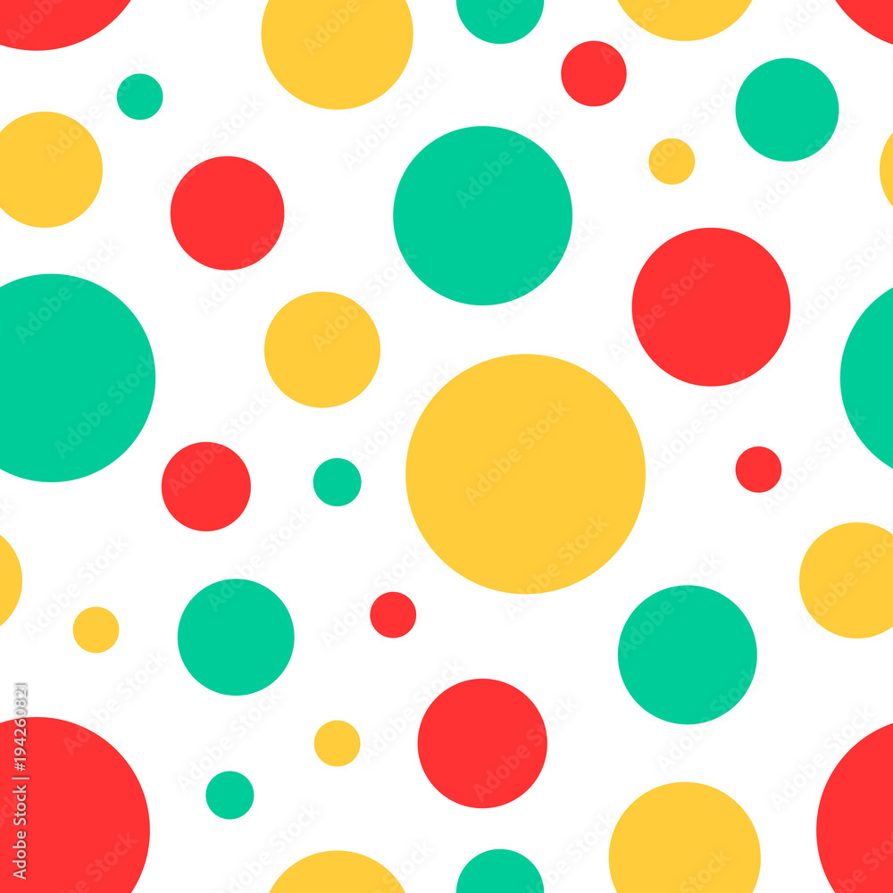 Vector seamless pattern withl polka dots