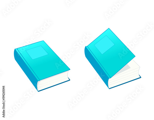 Book open closed vector icons