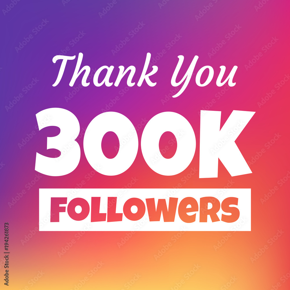 Thank you 300k followers web banner