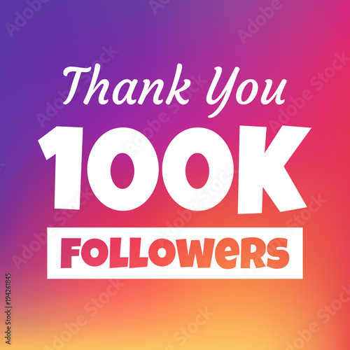 Thank you 100k followers web banner