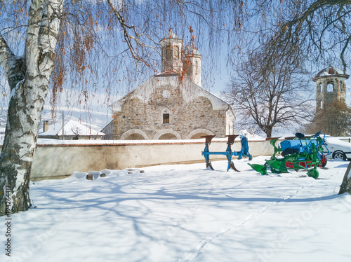 Old church at winter, Bulgaria