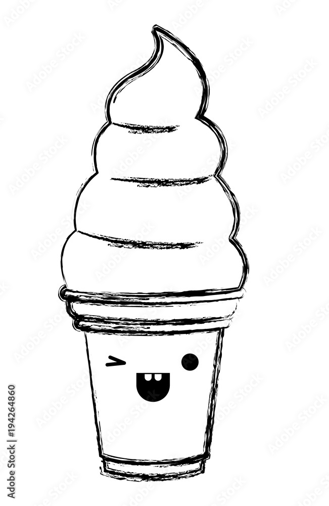 delicious ice cream kawaii character vector illustration design delicious ice cream kawaii character vector illustration design