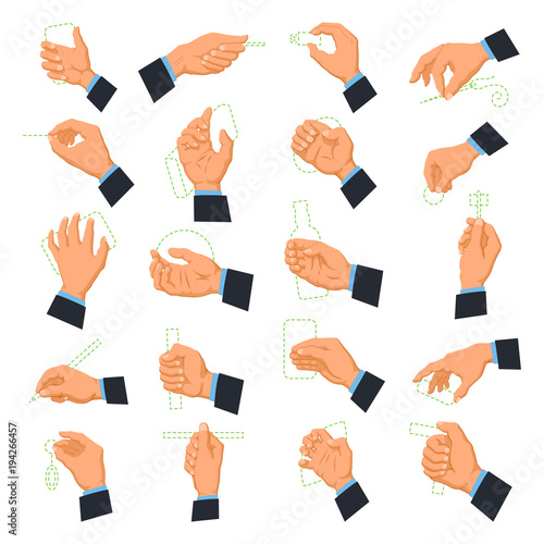 Mens hand icons