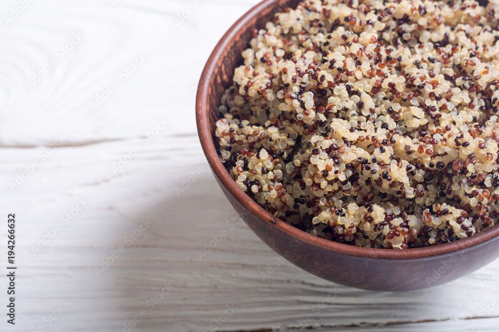 Healthy colorful cooked quinoa Healthy colorful cooked quinoa
