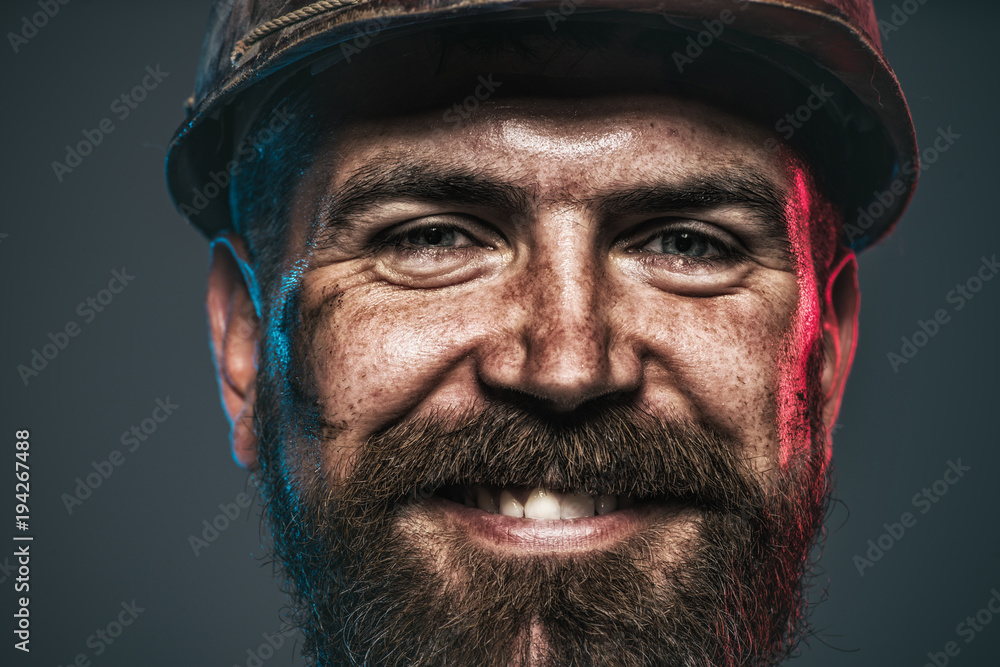 Portrait of handsome engineer. Construction worker in hard hat. Architect, worker, engineer - work. Portrait of handsome engineer. Construction worker in hard hat. Architect, worker, engineer - work.