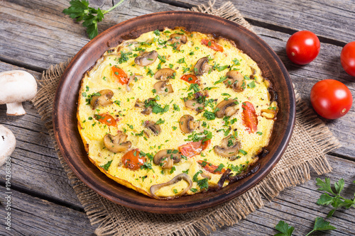 Omelette with mushroom