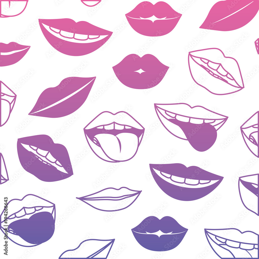 sensuality lips with tongue out pattern background vector illustration design sensuality lips with tongue out pattern background vector illustration design