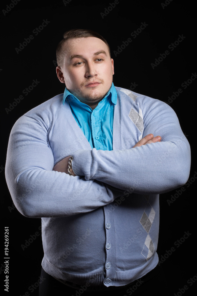 background. Athletic man fitness coach 