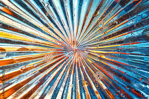 Obraz na płótnie abstract colorful background, oil drops on water w salonie