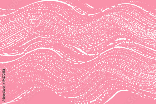 Natural soap texture. Alive bright pink foam trace background. Artistic modern soap suds. Cleanliness, cleanness, purity concept. Vector illustration.