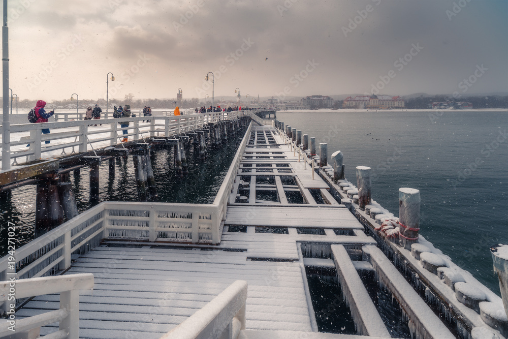 Pier in Sopot in the winter
