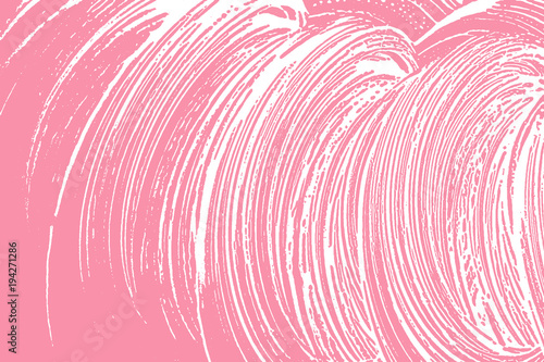 Natural soap texture. Admirable bright pink foam trace background. Artistic excellent soap suds. Cleanliness, cleanness, purity concept. Vector illustration.