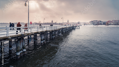 Pier in Sopot in the winter