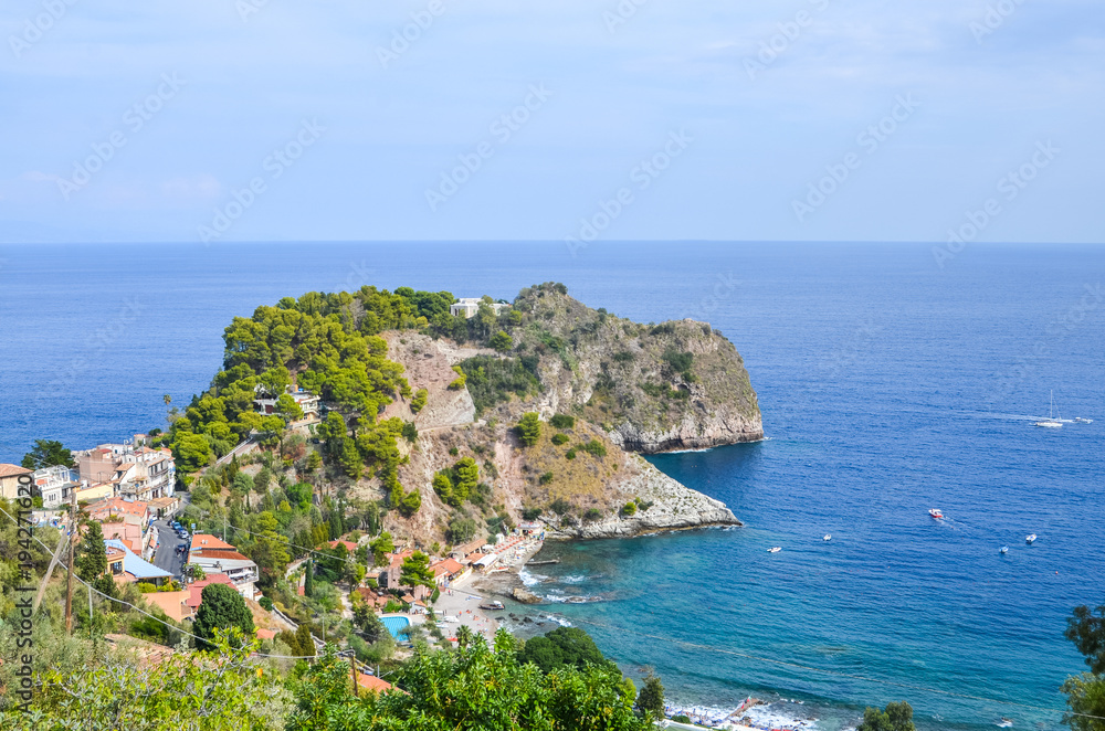 Beautiful Sicilian lanscape with sea shore