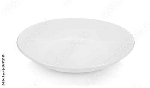 plate on white background